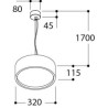 TAL FABIAN Suspended DIMMABLE lampe suspendue