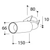 TAL FUNNEL ELBOW 150 RECESSED LEAF CI MAINS DIMM plafonnier