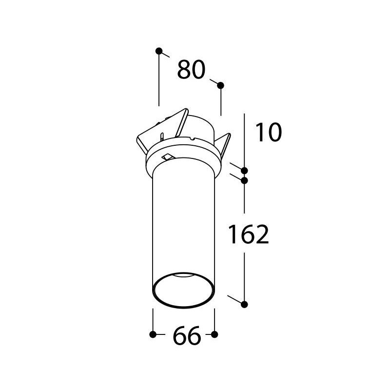 TAL FUNNEL ELBOW 150 RECESSED LEAF CI MAINS DIMM plafonnier