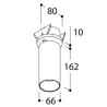 TAL FUNNEL ELBOW 150 RECESSED LEAF CI MAINS DIMM plafonnier