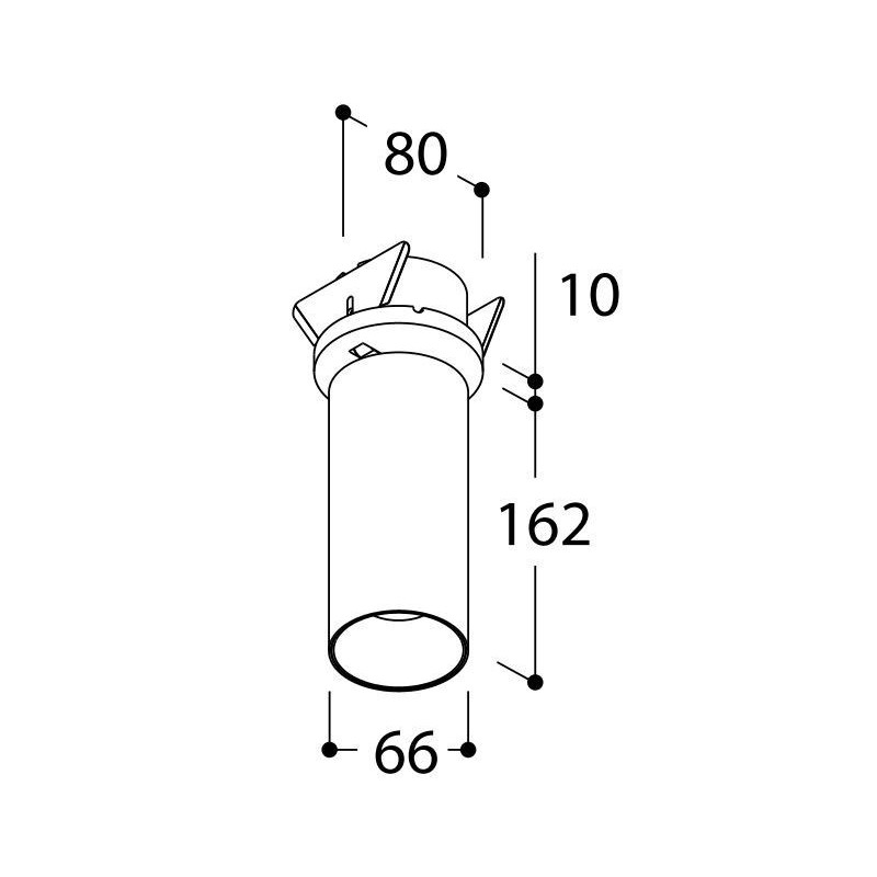 TAL FUNNEL ELBOW 150 RECESSED LEAF GU10 plafonnier