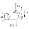 TAL FUNNEL ELBOW 150 RECESSED TORSION CI MAINS DIMM plafonnier