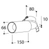 TAL FUNNEL ELBOW 150 RECESSED TORSION GU10 plafonnier