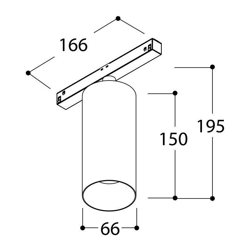 TAL FUNNEL ELBOW 150 TRACK 48V SINGLE éclairage sur rail