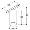 TAL FUNNEL ELBOW 150 TRACK 48V SINGLE éclairage sur rail