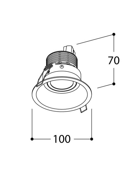 TAL FUNNEL FLEX HALOLED TORSION spot encastrable