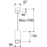 TAL FUNNEL SUSPENSION 150 CI MAINS DIMM lampe suspendue