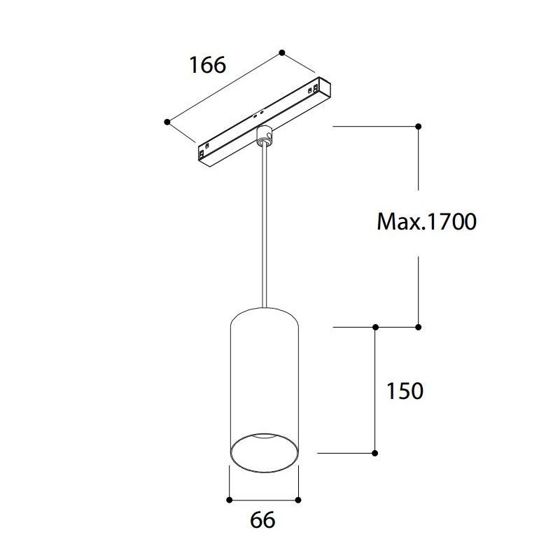 TAL FUNNEL SUSPENSION 150 TRACK 48V éclairage sur rail