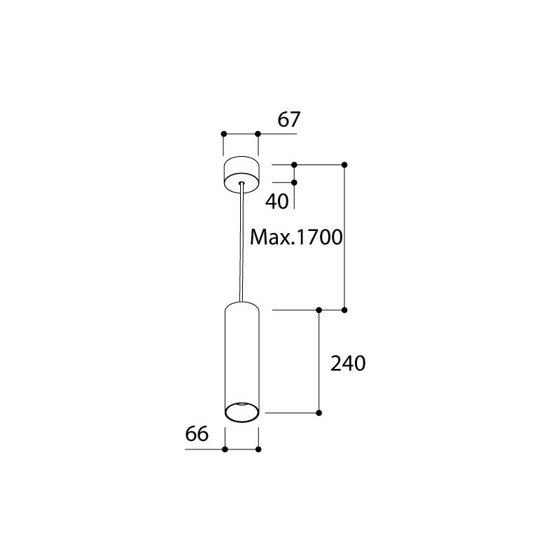 TAL FUNNEL SUSPENSION 240 CI MAINS DIMM lampe suspendue