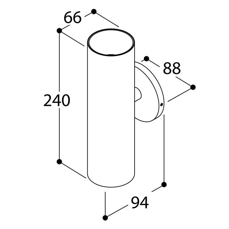 TAL FUNNEL WALL DOUBLE GU10 for wall box lampe murale