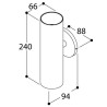 TAL FUNNEL WALL DOUBLE GU10 for wall box lampe murale