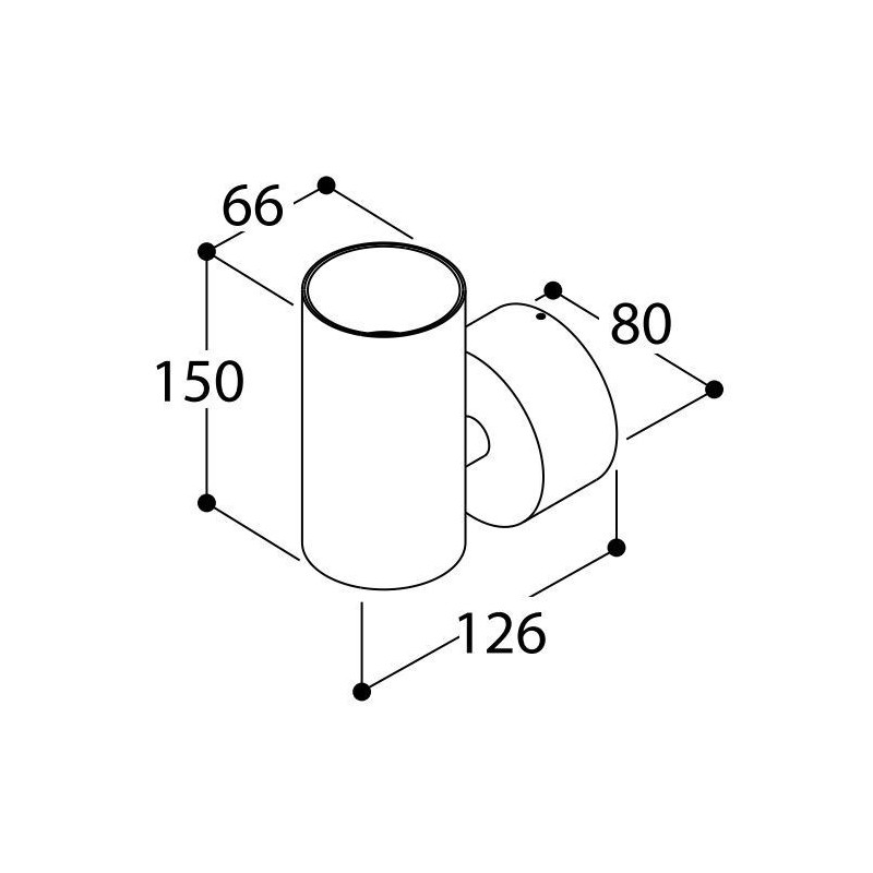 TAL FUNNEL WALL SINGLE CI MAINS DIMM lampe murale