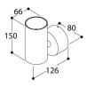 TAL FUNNEL WALL SINGLE CI MAINS DIMM lampe murale