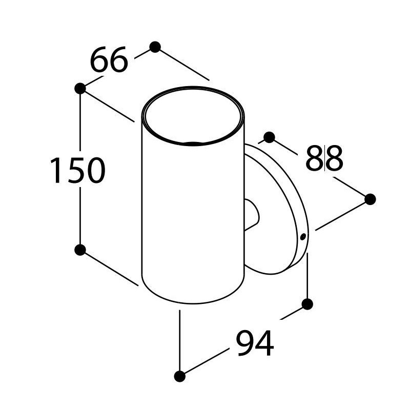 TAL FUNNEL WALL SINGLE GU10 for wall box lampe murale