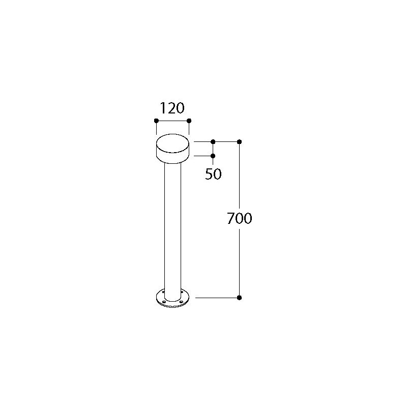 TAL HEDGE 700 CI poteau de jardin