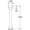 TAL HEDGE 700 CI poteau de jardin