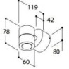 TAL HEKOWA SINGLE BEAM SPOT MAINS DIMM CI lampe murale