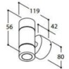 TAL HEKOWA UP/DOWN SPOT CI MAINS DIMM lampe murale