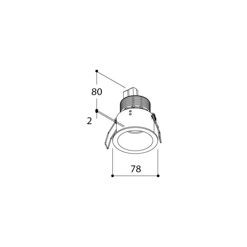 TAL HELAX 70 HALOLED TORSION spot encastrable