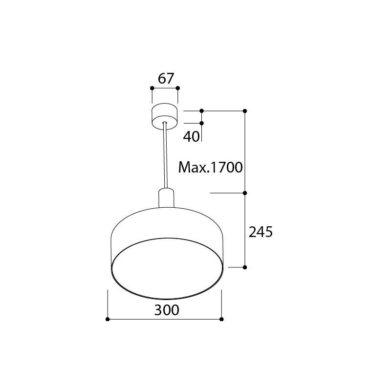 TAL HUBBLE 300 Suspended  lampe suspendue
