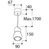 TAL KALEBAS E27 SUSPENSION lampe suspendue