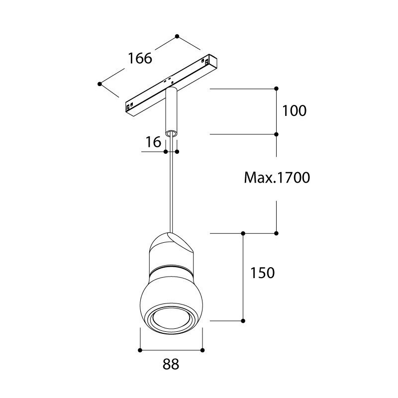 TAL KALEBAS LED 48V lampe suspendue