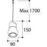 TAL KALEBAS LED M10 CI MAINS DIMMABLE lampe suspendue