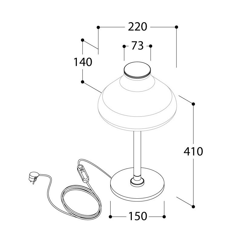 TAL KALEBAS TABLE (excl. glass) lampe de table