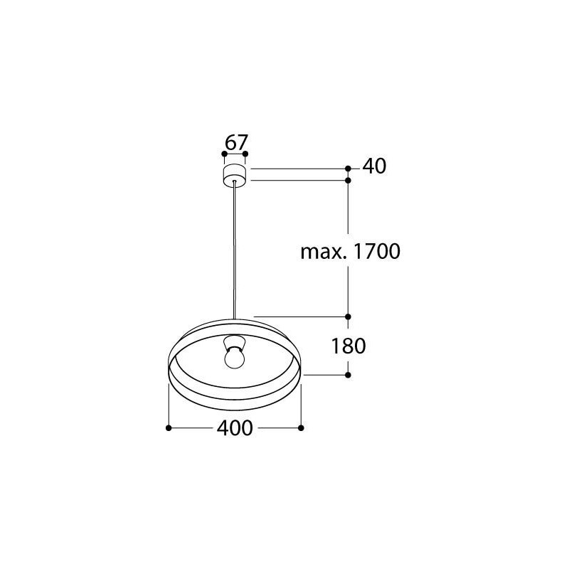 TAL LUZIEN E27 lampe suspendue