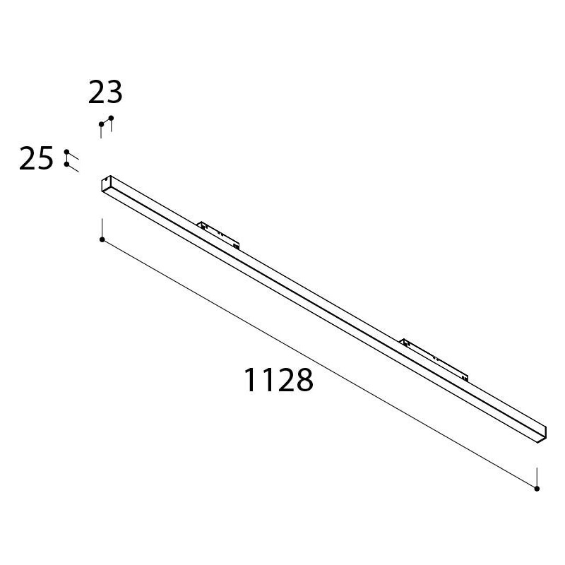 TAL MAGNETIC LED 48V L1128 OPAL éclairage sur rail