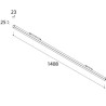 TAL MAGNETIC LED 48V L1408 OPAL éclairage sur rail