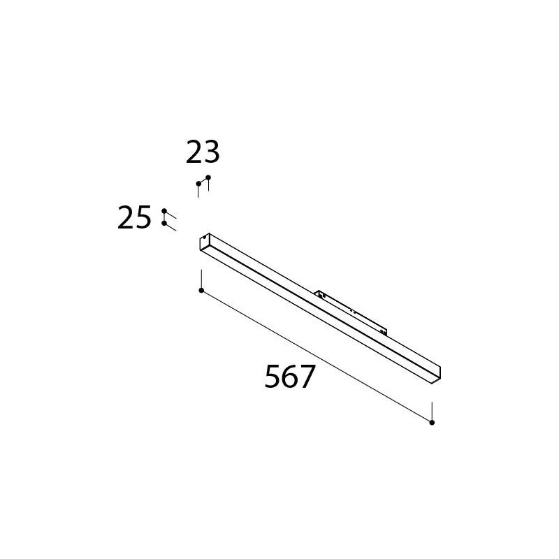 TAL MAGNETIC LED 48V L567  OPAL éclairage sur rail