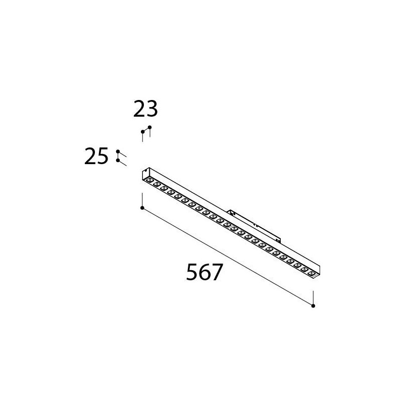TAL MAGNETIC LED 48V L567 UGR éclairage sur rail