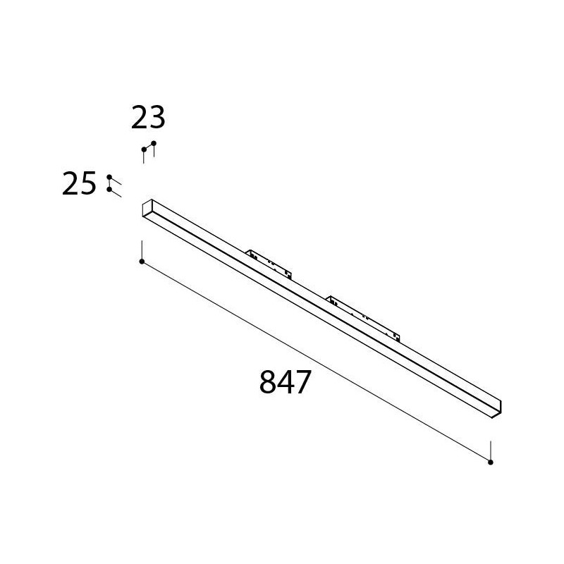 TAL MAGNETIC LED 48V L847 OPAL éclairage sur rail