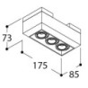 TAL MICRO INCAS 3 BOX + MODULE spot encastrable