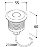 Tal Lighting MICRO OBO ROUND CLEAR GLASS LUX M Einbaustrahler