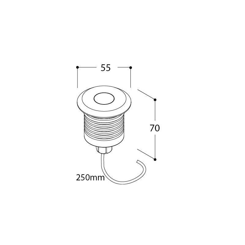 Tal Lighting MICRO OBO ROUND FOCUS CLEAR GLASS LUX M Einbaustrahler
