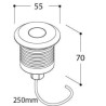 Tal Lighting MICRO OBO ROUND FOCUS NXT CLEAR GLASS LUX M Einbaustrahler