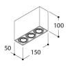 TAL MICRO TOMMY 3 CEILING CI MAINS DIMM plafonnier