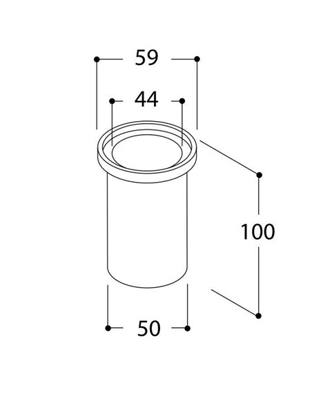 TAL MICRO UBO WC FLOORTUBE ACC BLACK 