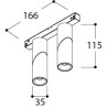 TAL MICROSCOOP TRACK 48V DOUBLE éclairage sur rail