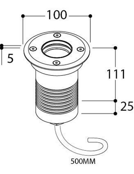 TAL MINI OBO ROUND LUXEON M WC 180° spot encastrable