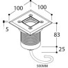 Tal Lighting MINI OBO SQUARE LUXEON M WC 180° Einbaustrahler