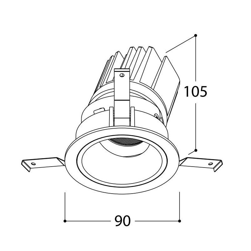 TAL MIX 13W ROUND FLEX spot encastrable
