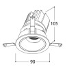 TAL MIX 13W ROUND FLEX spot encastrable