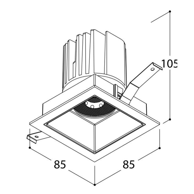 TAL MIX 13W SQUARE spot encastrable