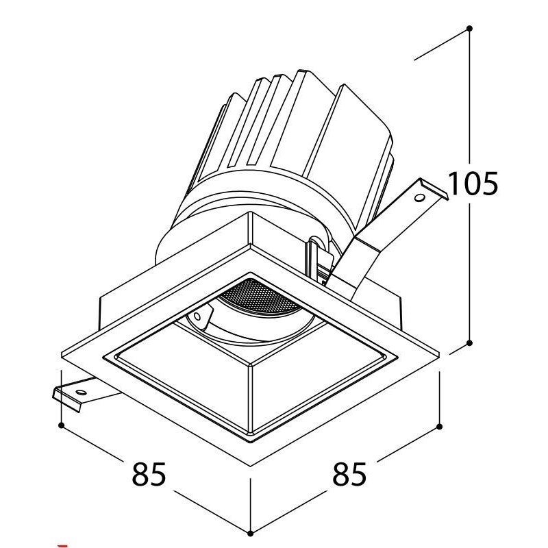 TAL MIX 13W SQUARE FLEX spot encastrable