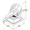 TAL MIX 13W SQUARE FLEX spot encastrable
