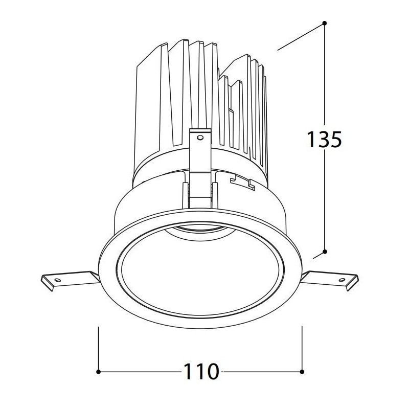 TAL MIX 26W ROUND spot encastrable