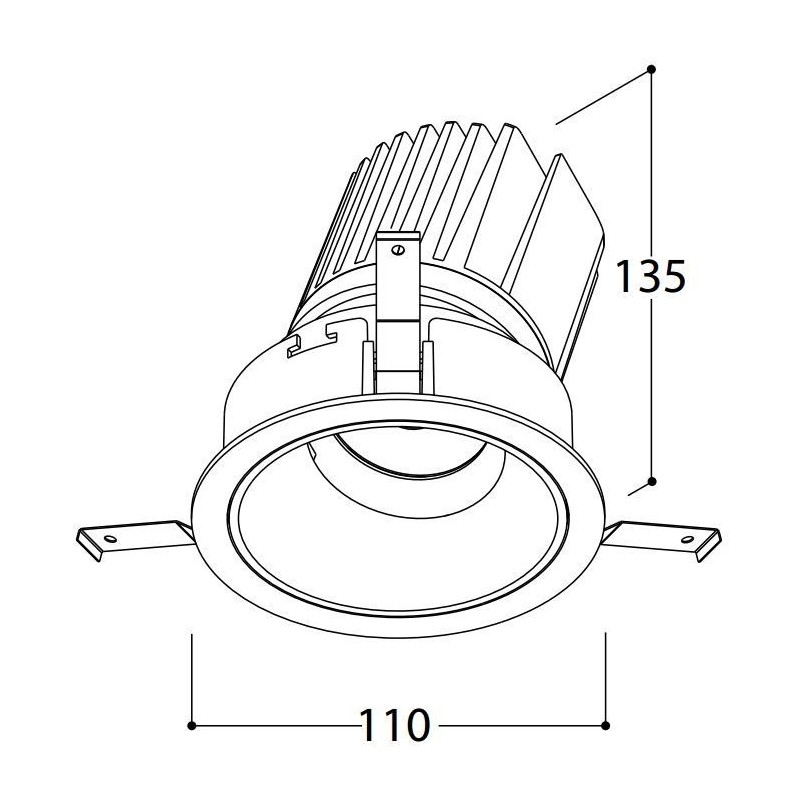 TAL MIX 26W ROUND FLEX spot encastrable